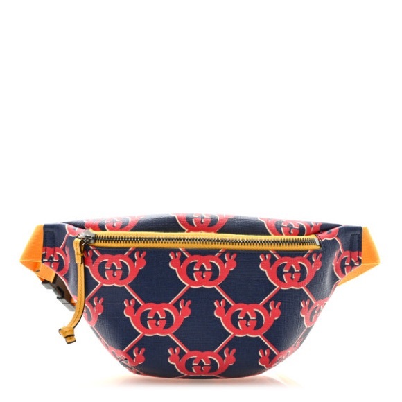 Gucci Coated Canvas Interlocking G Snail Childrens Belt Bag Blue - Picture 4 of 6